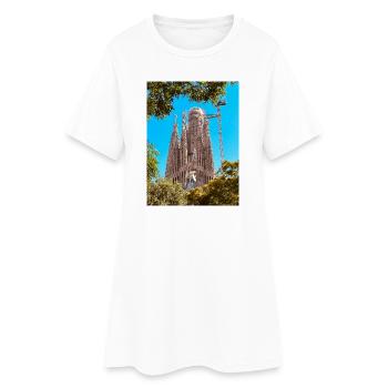 Sagrada Família : l’icône de Barcelone - Robe T-shirt Femme - blanc - Devant
