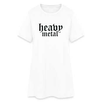 Heavy Metal Gothic Script - Women’s T-Shirt Dress - white - Front