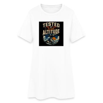 Testé en haute altitude - Robe T-shirt Femme - blanc - Devant