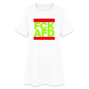 FCK AFD, NIE WIEDER IST JETZT, PAS DE NZS, PAS D’AFD - Robe T-shirt Femme - blanc - Devant