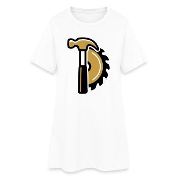 Hammer Kreissaege Logo - Frauen T-Shirt-Kleid - Weiß - Vorne