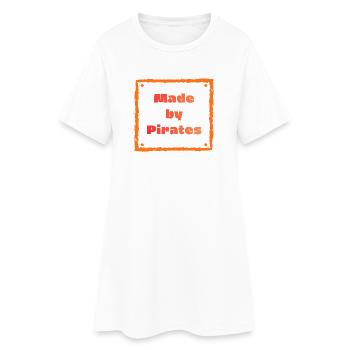 Fabriqué par des pirates - Robe T-shirt Femme - blanc - Devant