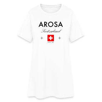 Arosa Suisse Coordonnées Souvenir de voyage - Robe T-shirt Femme - blanc - Devant