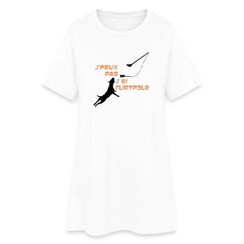 Staffie j'peux pas j'ai flirtpole sport - 002 - Robe T-shirt Femme - blanc - Devant