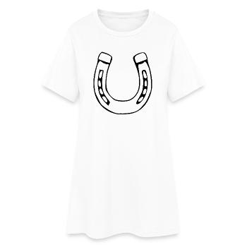 Cavalier cadeau de Horseshoe Lucky Horse Riding - Robe T-shirt Femme - blanc - Devant