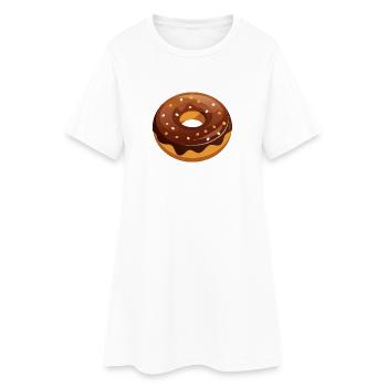 beignet - Robe T-shirt Femme - blanc - Devant