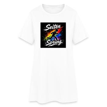 Pages Course Arc-en-ciel de printemps - Robe T-shirt Femme - blanc - Devant