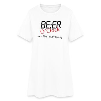 Beer o clock Funny Beer Saying Gift - Women’s T-Shirt Dress - white - Front