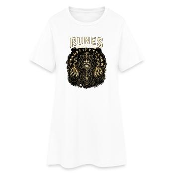 Runes Don’t Lie: Mystic Rune Master - Women’s T-Shirt Dress - white - Front