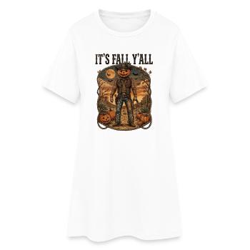 C’est le design western Fall Y’all Pumpkin Cowboy - Robe T-shirt Femme - blanc - Devant