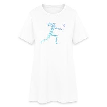 The ball players and fistball fit together - Women’s T-Shirt Dress - white - Front