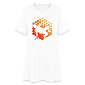 Idée cadeau pour un breakdancer avec breakdance - Robe T-shirt Femme - blanc - Devant
