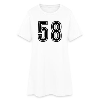 58 Number Symbol - Women’s T-Shirt Dress - white - Front