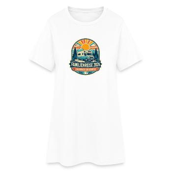 Familienreise 2026 Camper Vintage - Frauen T-Shirt-Kleid - Weiß - Vorne
