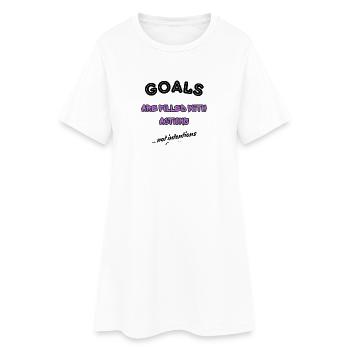 Les objectifs sont remplis d’actions – conception motivationnelle - Robe T-shirt Femme - blanc - Devant