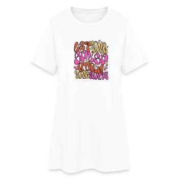 Vibrations soul psychédélique - Robe T-shirt Femme - blanc - Devant