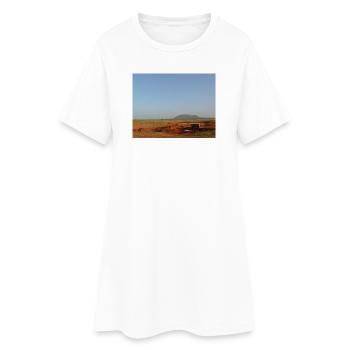 Horizon désertique et sols rouges - Robe T-shirt Femme - blanc - Devant