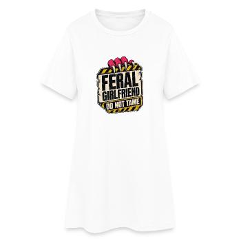 Petite amie sauvage, ne domptez pas l’humour des femmes chaotiques - Robe T-shirt Femme - blanc - Devant