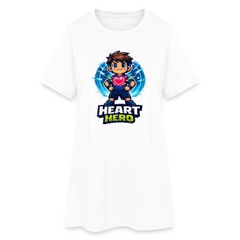 Héroïne ou héroïne de tous les cœurs - Robe T-shirt Femme - blanc - Devant