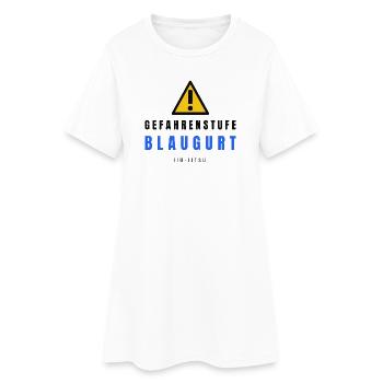 Gefahrstufe BlauGurt JiuJitsu - Frauen T-Shirt-Kleid - Weiß - Vorne