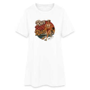 Run Baby Run – Retro Runner California - Robe T-shirt Femme - blanc - Devant