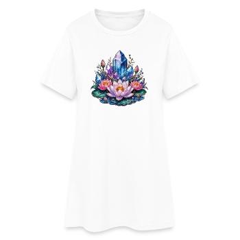 Fantasy du Lotus de Cristal - Robe T-shirt Femme - blanc - Devant