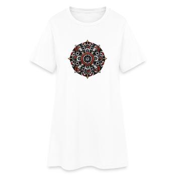 Mandala d’engrenages de l’art de la vis - Robe T-shirt Femme - blanc - Devant