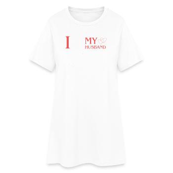 I Love My Husband Romantic Gift - Women’s T-Shirt Dress - white - Front