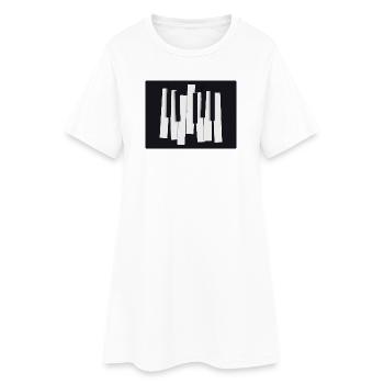 Touches abstraites de piano – Design moderne - Robe T-shirt Femme - blanc - Devant