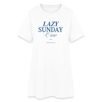 Équipe du dimanche paresseux - Robe T-shirt Femme - blanc - Devant