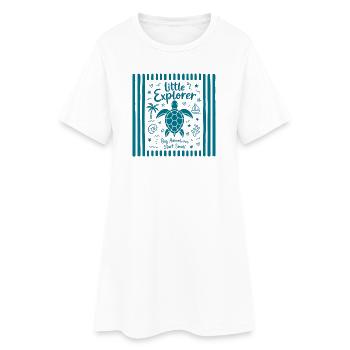 Tortue - Robe T-shirt Femme - blanc - Devant