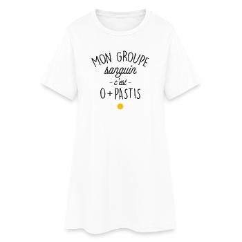 Mon Groupe Sanguin C Est 0 Pastis T-Shirt Cadea... - Robe T-shirt Femme - blanc - Devant