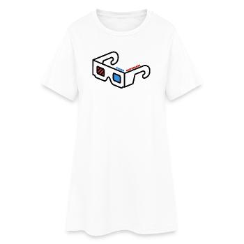 Vision Différente Abstract Logo Lunette 3D - Robe T-shirt Femme - blanc - Devant
