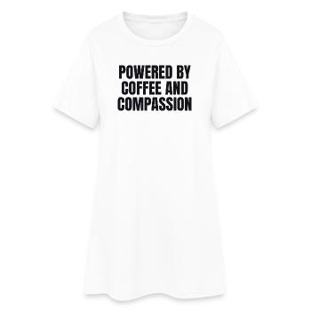 Propulsés par le café et la compassion - Krankenschweste - Robe T-shirt Femme - blanc - Devant