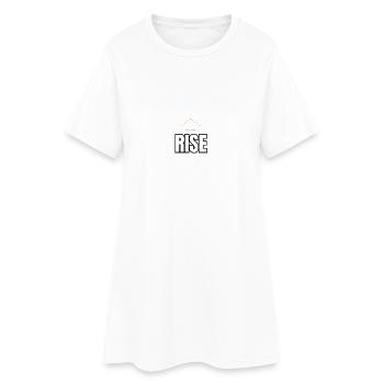 Tipographie motivationnelle de Above Rise - Robe T-shirt Femme - blanc - Devant