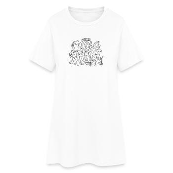 Graffiti d’écriture de Cool Mom - Robe T-shirt Femme - blanc - Devant