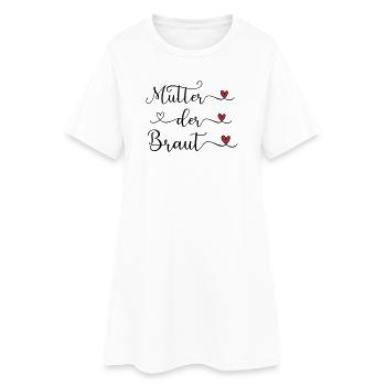Mutter der Braut handgeschriebener Schriftzug mit  - Frauen T-Shirt-Kleid - Weiß - Vorne