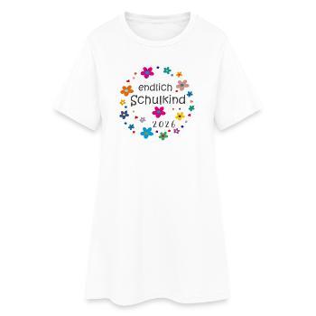 Enfin écolier en 2026 - Robe T-shirt Femme - blanc - Devant