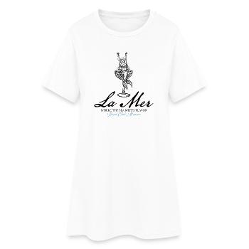 beach club - Women’s T-Shirt Dress - white - Front