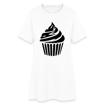Cupcake Muffin Bäckerei backen Geschenk - Frauen T-Shirt-Kleid - Weiß - Vorne