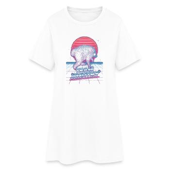 Jimothy Équipe Drôle de Raton Laveur Viral Jimothy - Robe T-shirt Femme - blanc - Devant