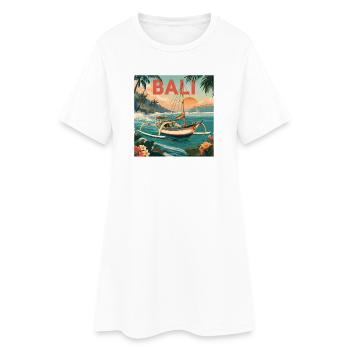 Rêve de voile à Bali sur l’île paradisiaque - Robe T-shirt Femme - blanc - Devant