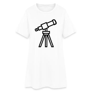 télescope - Robe T-shirt Femme - blanc - Devant