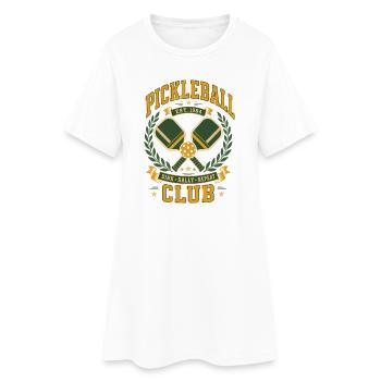 Pickleball Club Vintage - Frauen T-Shirt-Kleid - Weiß - Vorne