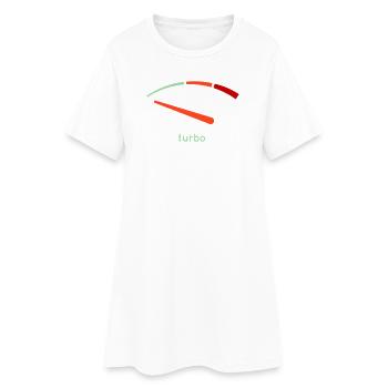 Turbo Speedometer Graphic - Women’s T-Shirt Dress - white - Front