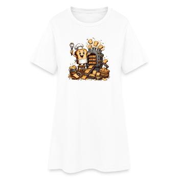 Küchenheld Toast Slice - Women’s T-Shirt Dress - white - Front