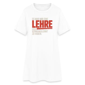 Lehre Dich Kennenzulernen Ex Freund Trennung Ex - Frauen T-Shirt-Kleid - Weiß - Vorne