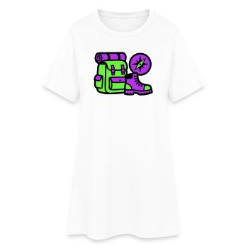 Graphique de boussole pour sac à dos de randonnée - Robe T-shirt Femme - blanc - Devant