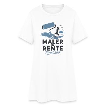 Maler in Rente – Pinsel weg & Farbrolle Grafik - Frauen T-Shirt-Kleid - Weiß - Vorne