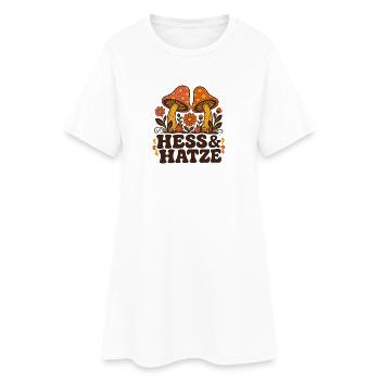 Hess und Hatze Retro psychedelisch - Frauen T-Shirt-Kleid - Weiß - Vorne